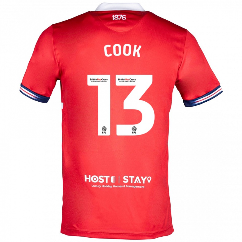 Hombre Camiseta Ruby Cook #13 Rojo 1ª Equipación 2023/24 La Camisa