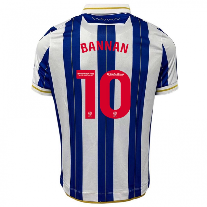 Hombre Camiseta Barry Bannan #10 Azul Blanco 1ª Equipación 2023/24 La Camisa