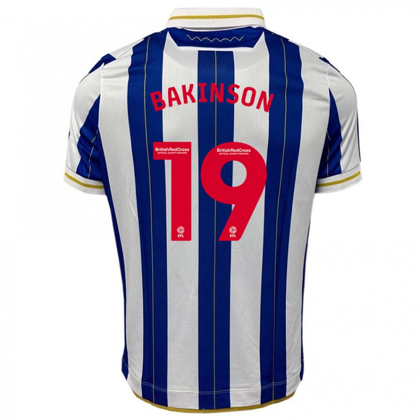 Hombre Camiseta Tyreeq Bakinson #19 Azul Blanco 1ª Equipación 2023/24 La Camisa