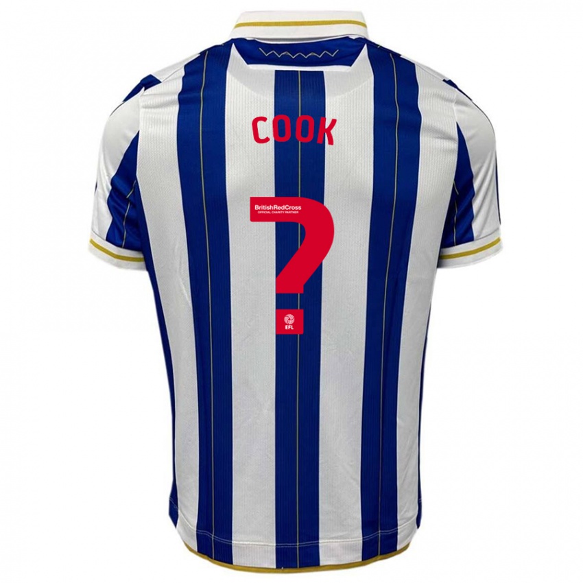 Hombre Camiseta Luke Cook #0 Azul Blanco 1ª Equipación 2023/24 La Camisa