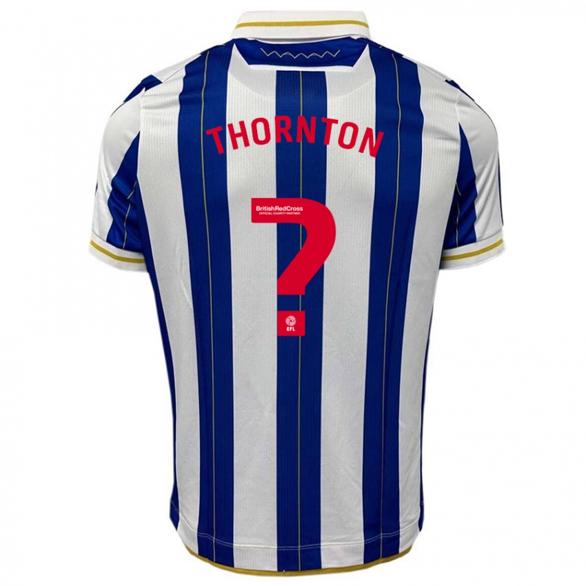 Hombre Camiseta Jarvis Thornton #0 Azul Blanco 1ª Equipación 2023/24 La Camisa