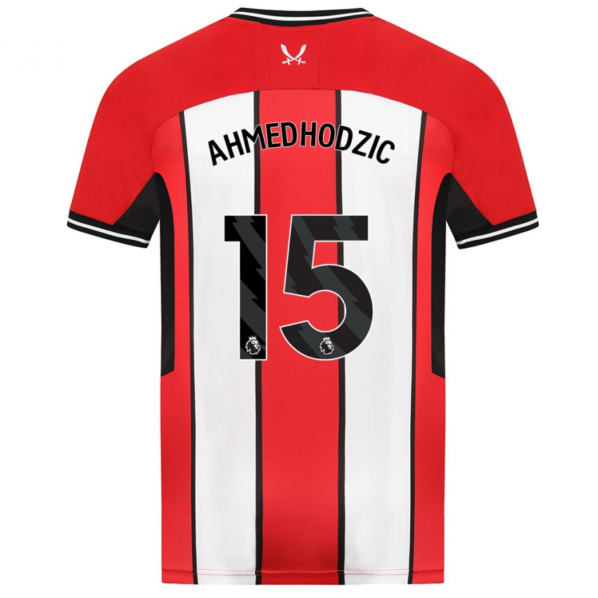 Hombre Camiseta Anel Ahmedhodzic #15 Rojo 1ª Equipación 2023/24 La Camisa