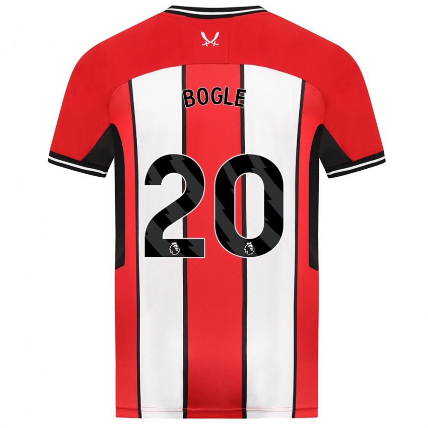 Hombre Camiseta Jayden Bogle #20 Rojo 1ª Equipación 2023/24 La Camisa