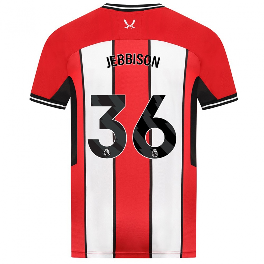 Hombre Camiseta Daniel Jebbison #36 Rojo 1ª Equipación 2023/24 La Camisa