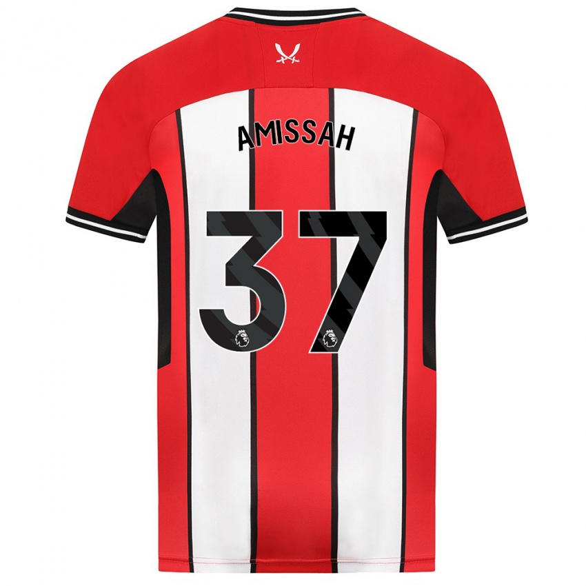 Hombre Camiseta Jordan Amissah #37 Rojo 1ª Equipación 2023/24 La Camisa