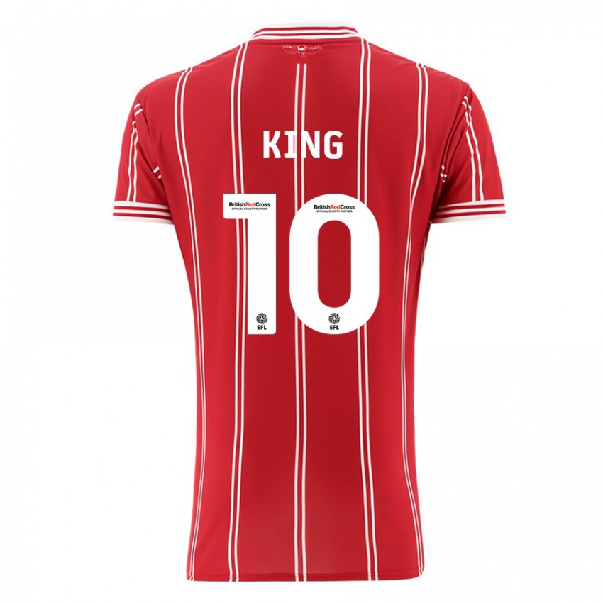 Hombre Camiseta Andy King #10 Rojo 1ª Equipación 2023/24 La Camisa