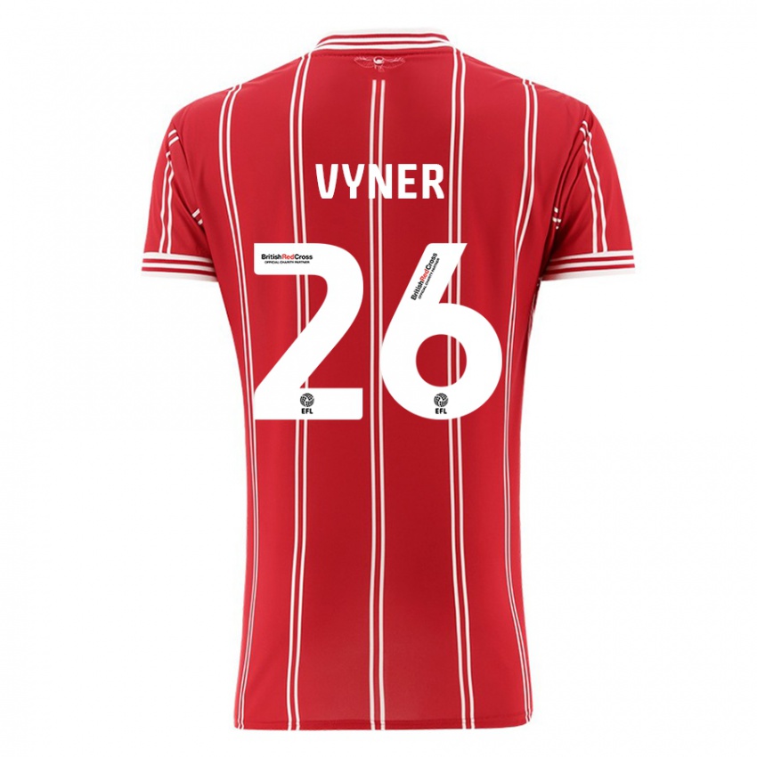 Hombre Camiseta Zak Vyner #26 Rojo 1ª Equipación 2023/24 La Camisa