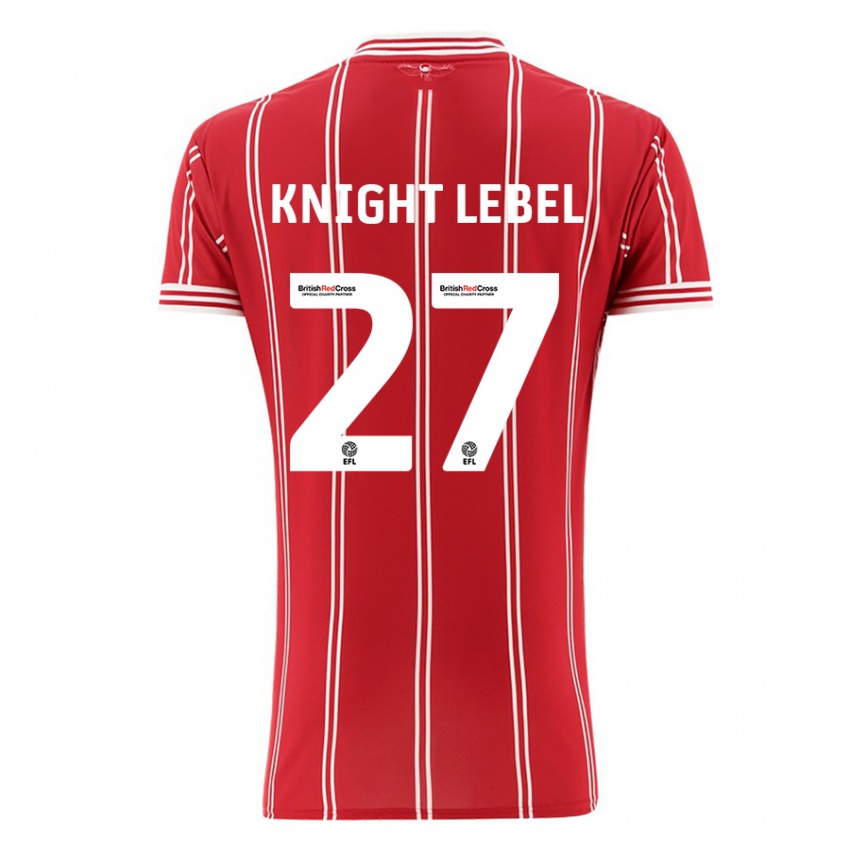 Hombre Camiseta Jamie Knight-Lebel #27 Rojo 1ª Equipación 2023/24 La Camisa