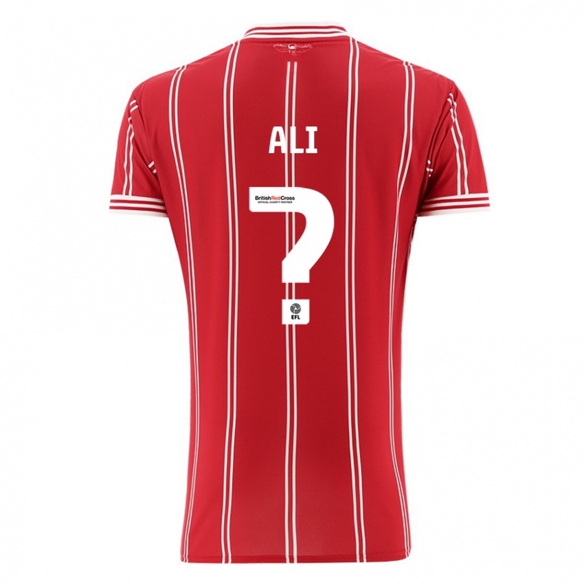 Hombre Camiseta Zack Ali #0 Rojo 1ª Equipación 2023/24 La Camisa