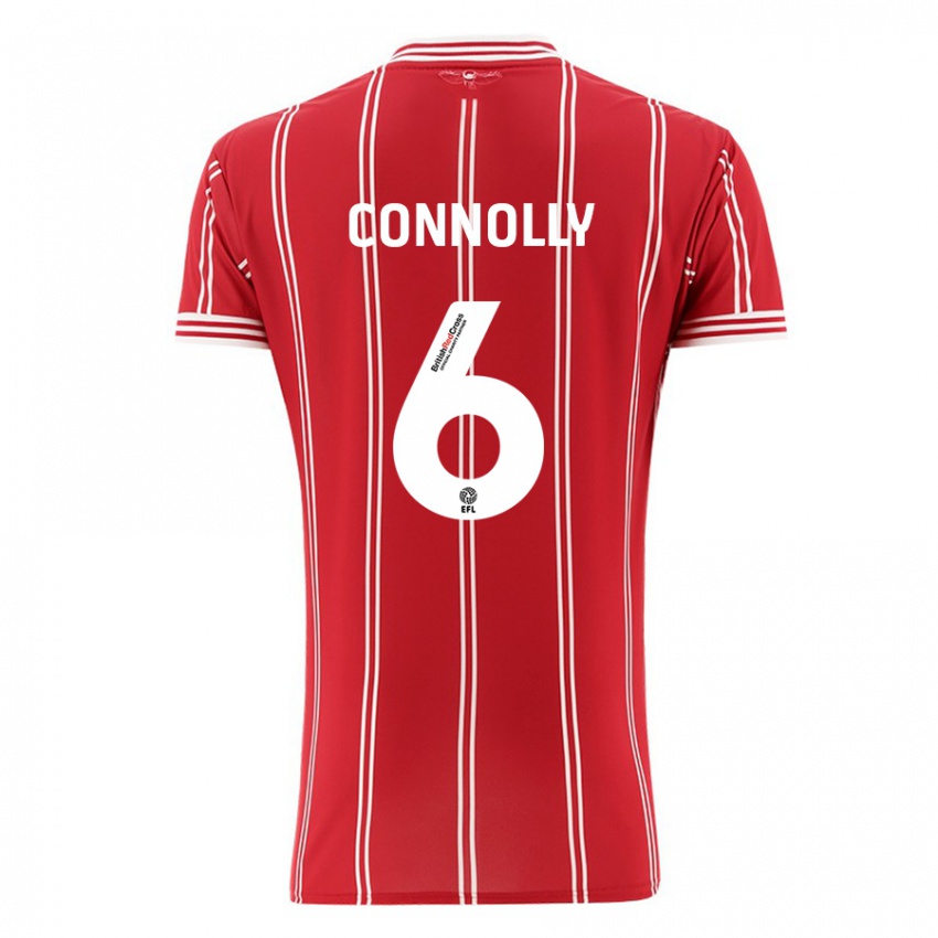 Hombre Camiseta Megan Connolly #6 Rojo 1ª Equipación 2023/24 La Camisa