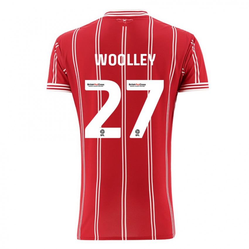 Hombre Camiseta Jesse Woolley #27 Rojo 1ª Equipación 2023/24 La Camisa