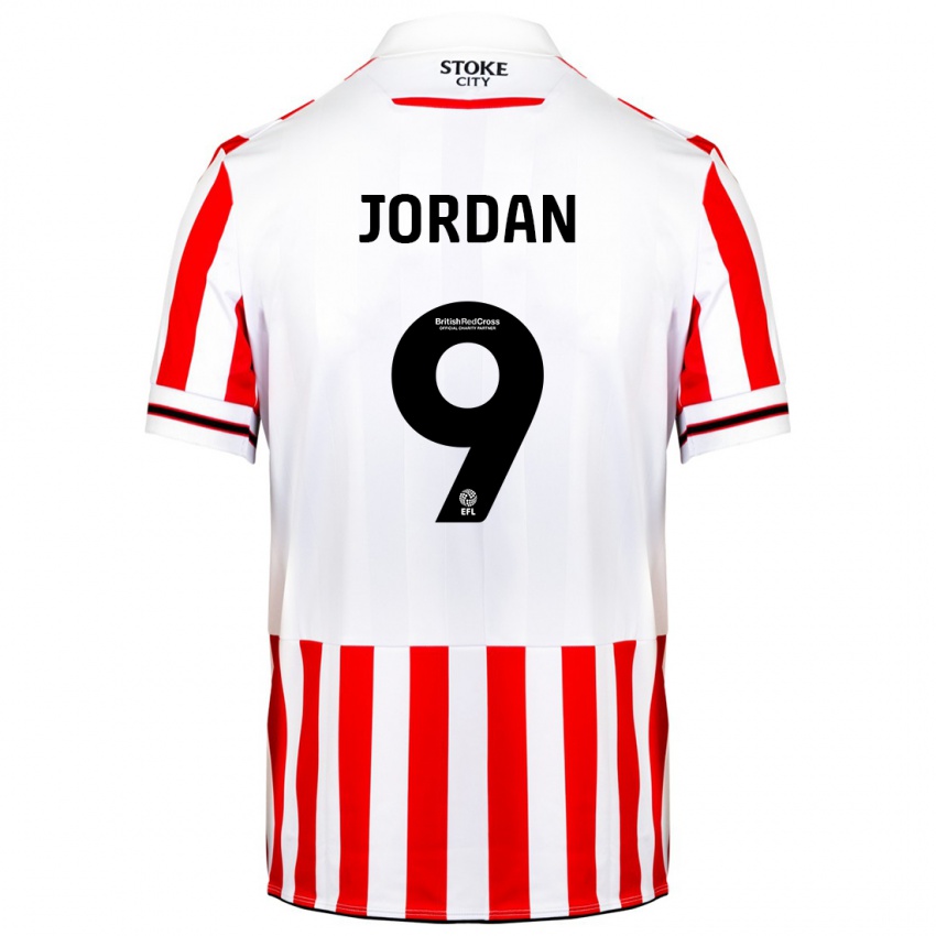 Hombre Camiseta Saffron Jordan #9 Rojo Blanco 1ª Equipación 2023/24 La Camisa