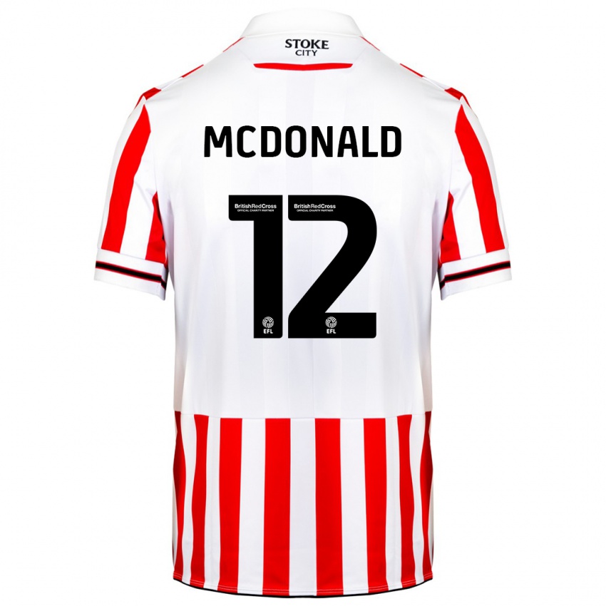 Hombre Camiseta Kayleigh Mcdonald #12 Rojo Blanco 1ª Equipación 2023/24 La Camisa