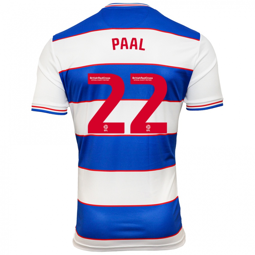 Hombre Camiseta Kenneth Paal #22 Blanco Azul 1ª Equipación 2023/24 La Camisa