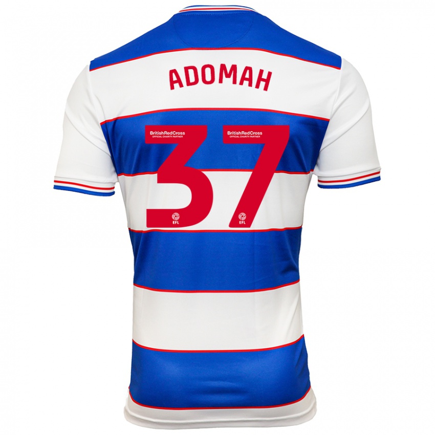 Hombre Camiseta Albert Adomah #37 Blanco Azul 1ª Equipación 2023/24 La Camisa