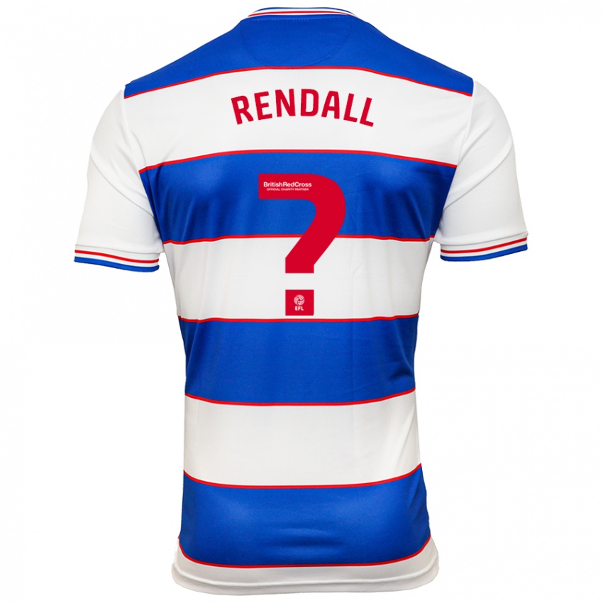 Hombre Camiseta Trent Rendall #0 Blanco Azul 1ª Equipación 2023/24 La Camisa