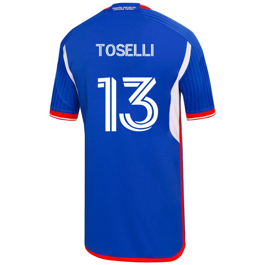 Hombre Camiseta Cristopher Toselli #13 Azul 1ª Equipación 2023/24 La Camisa