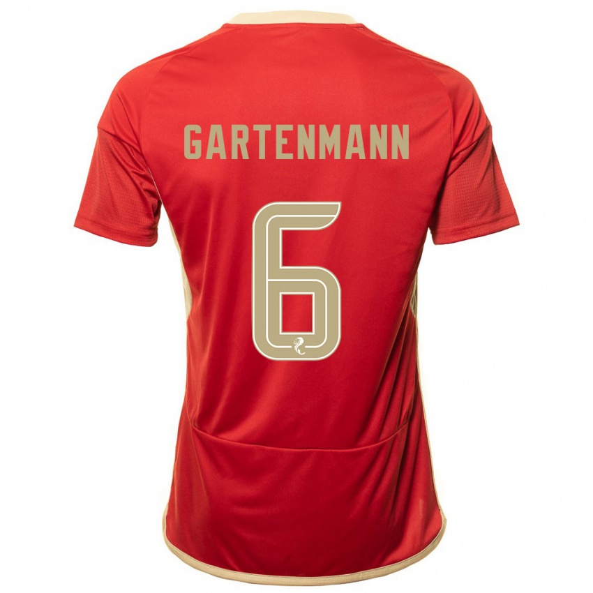 Hombre Camiseta Stefan Gartenmann #6 Rojo 1ª Equipación 2023/24 La Camisa