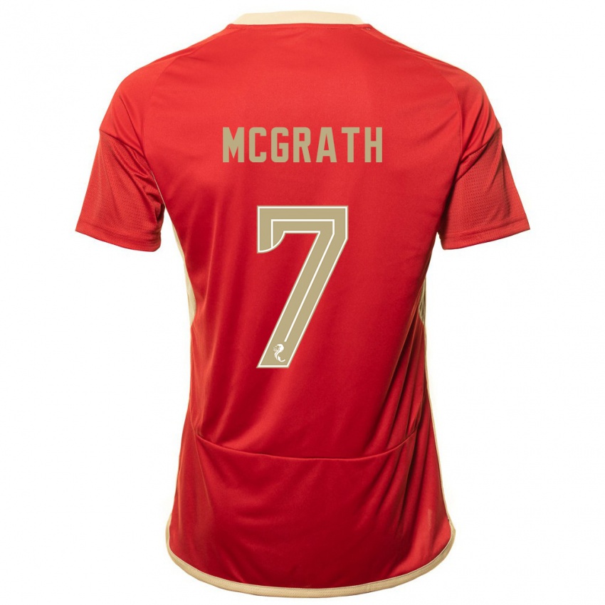 Hombre Camiseta Jamie Mcgrath #7 Rojo 1ª Equipación 2023/24 La Camisa