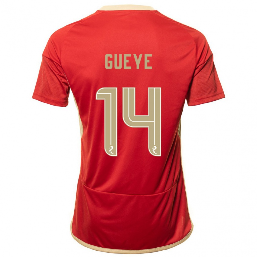 Hombre Camiseta Pape Habib Gueye #14 Rojo 1ª Equipación 2023/24 La Camisa