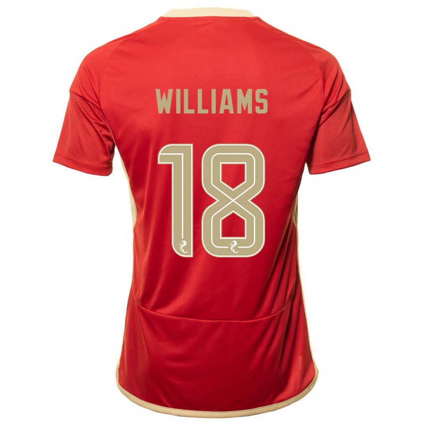 Hombre Camiseta Rhys Williams #18 Rojo 1ª Equipación 2023/24 La Camisa