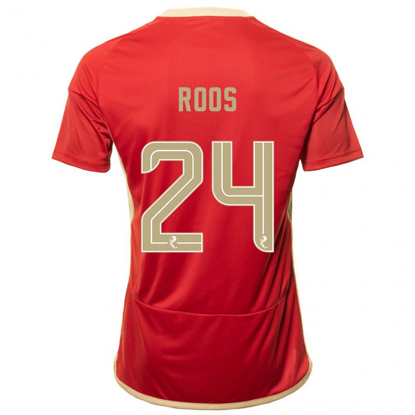 Hombre Camiseta Kelle Roos #24 Rojo 1ª Equipación 2023/24 La Camisa
