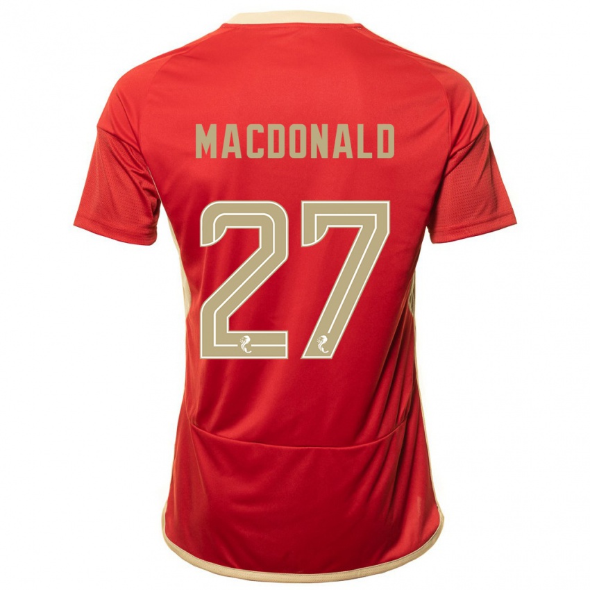 Hombre Camiseta Angus Macdonald #27 Rojo 1ª Equipación 2023/24 La Camisa