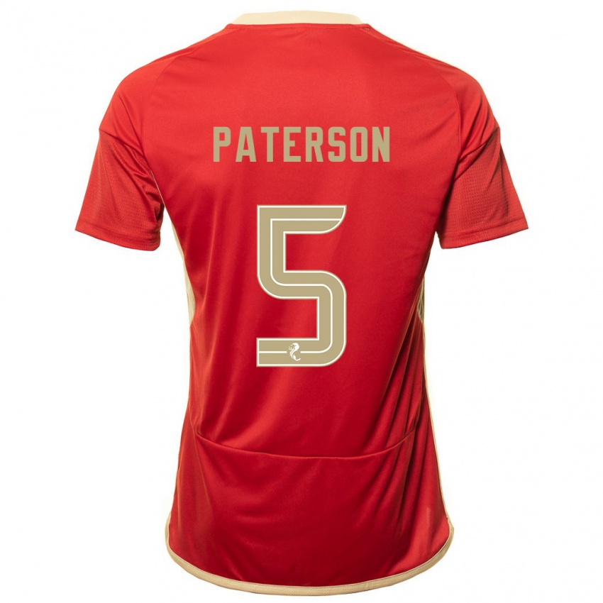 Hombre Camiseta Donna Paterson #5 Rojo 1ª Equipación 2023/24 La Camisa