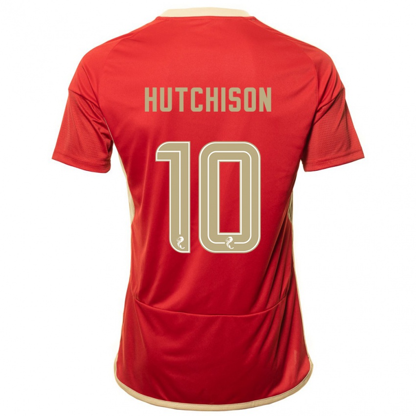 Hombre Camiseta Bayley Hutchison #10 Rojo 1ª Equipación 2023/24 La Camisa