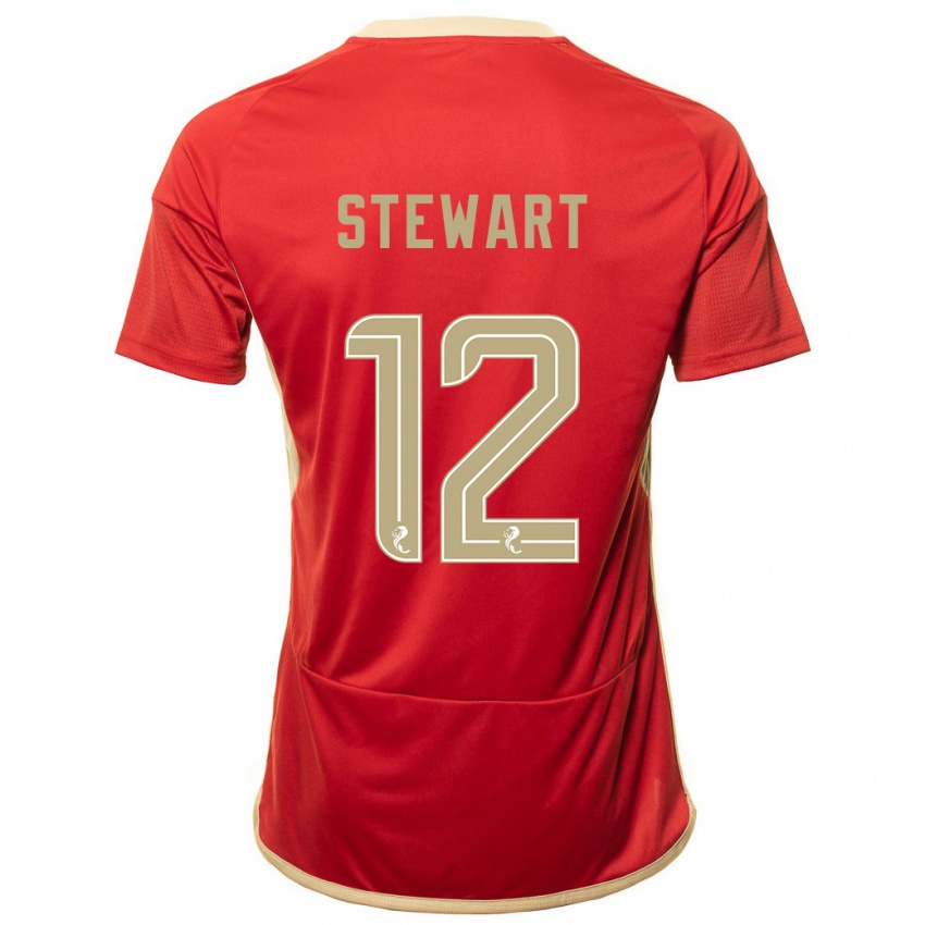 Hombre Camiseta Hannah Stewart #12 Rojo 1ª Equipación 2023/24 La Camisa