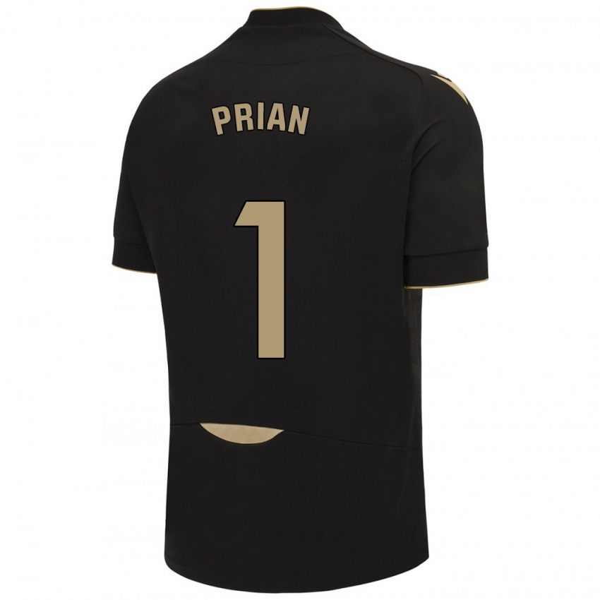 Hombre Camiseta Ana María Prián Pereira #1 Negro 2ª Equipación 2023/24 La Camisa