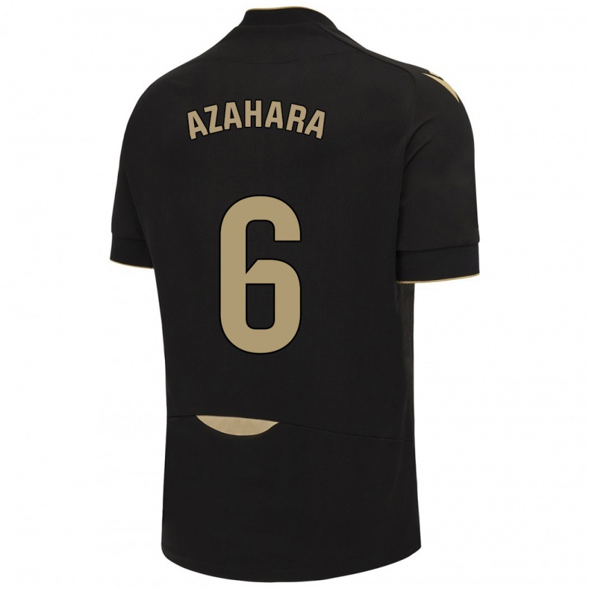 Hombre Camiseta Azahara #6 Negro 2ª Equipación 2023/24 La Camisa