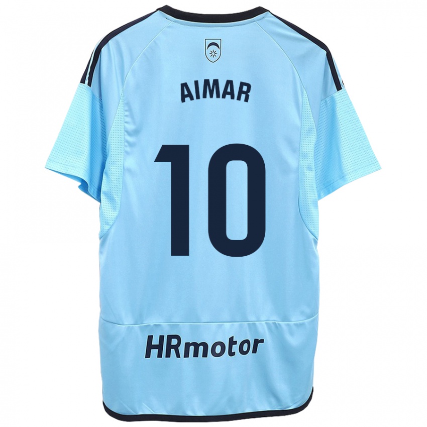 Hombre Camiseta Aimar Oroz #10 Azul 2ª Equipación 2023/24 La Camisa