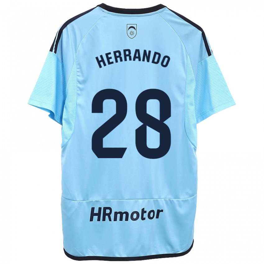 Hombre Camiseta Jorge Herrando #28 Azul 2ª Equipación 2023/24 La Camisa