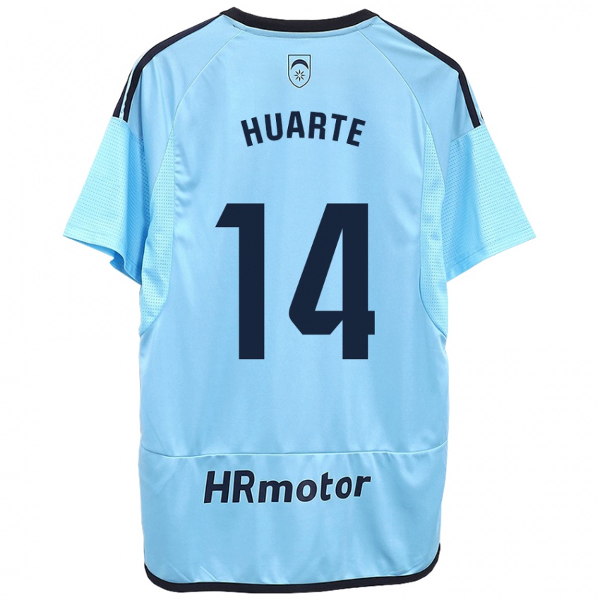 Hombre Camiseta Xabi Huarte #14 Azul 2ª Equipación 2023/24 La Camisa