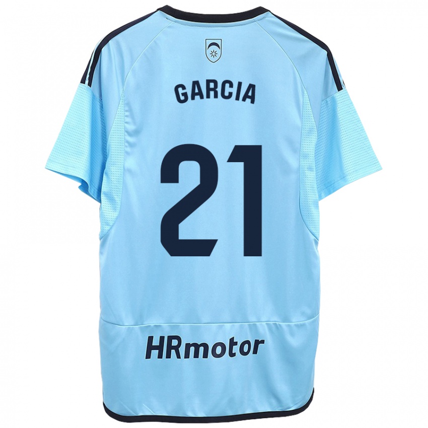 Hombre Camiseta Jon García #21 Azul 2ª Equipación 2023/24 La Camisa