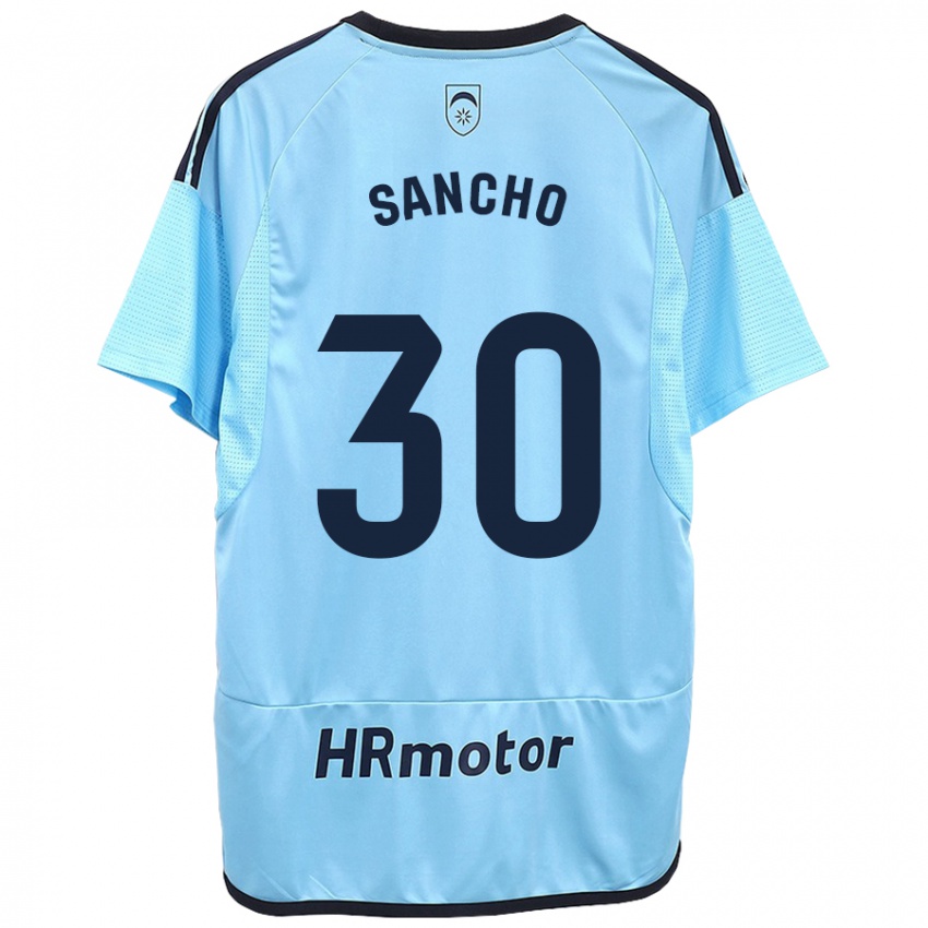 Hombre Camiseta Dani Sancho #30 Azul 2ª Equipación 2023/24 La Camisa