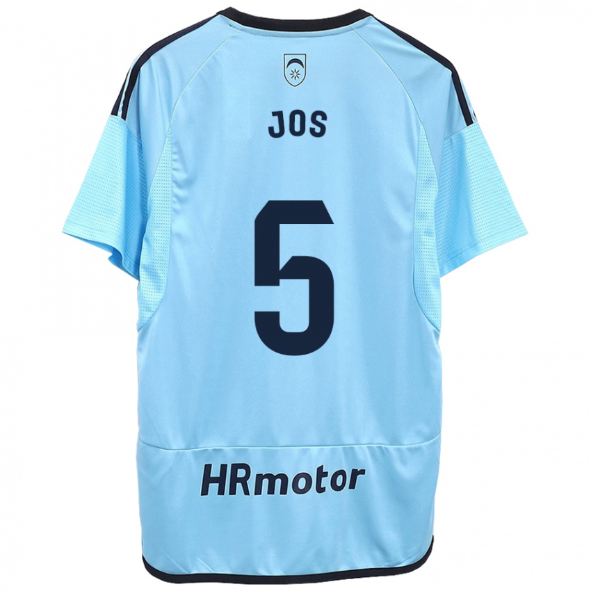 Hombre Camiseta Josune Urdaniz Maurin #5 Azul 2ª Equipación 2023/24 La Camisa