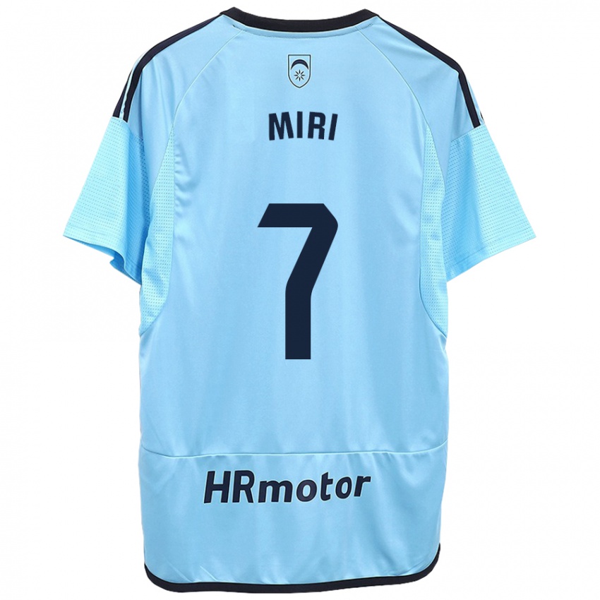 Hombre Camiseta Miriam Rivas Pinto #7 Azul 2ª Equipación 2023/24 La Camisa