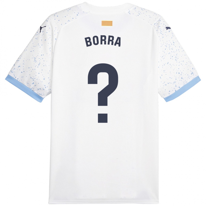 Hombre Camiseta Biel Borra #0 Blanco 2ª Equipación 2023/24 La Camisa