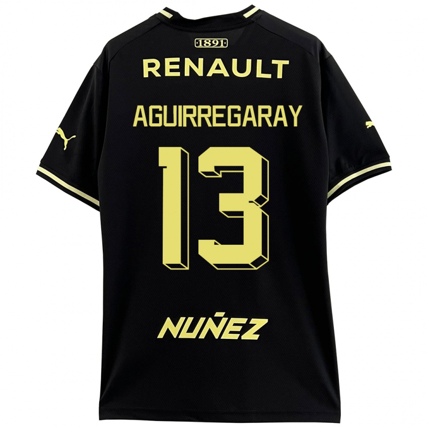 Hombre Camiseta Matías Aguirregaray #13 Negro 2ª Equipación 2023/24 La Camisa