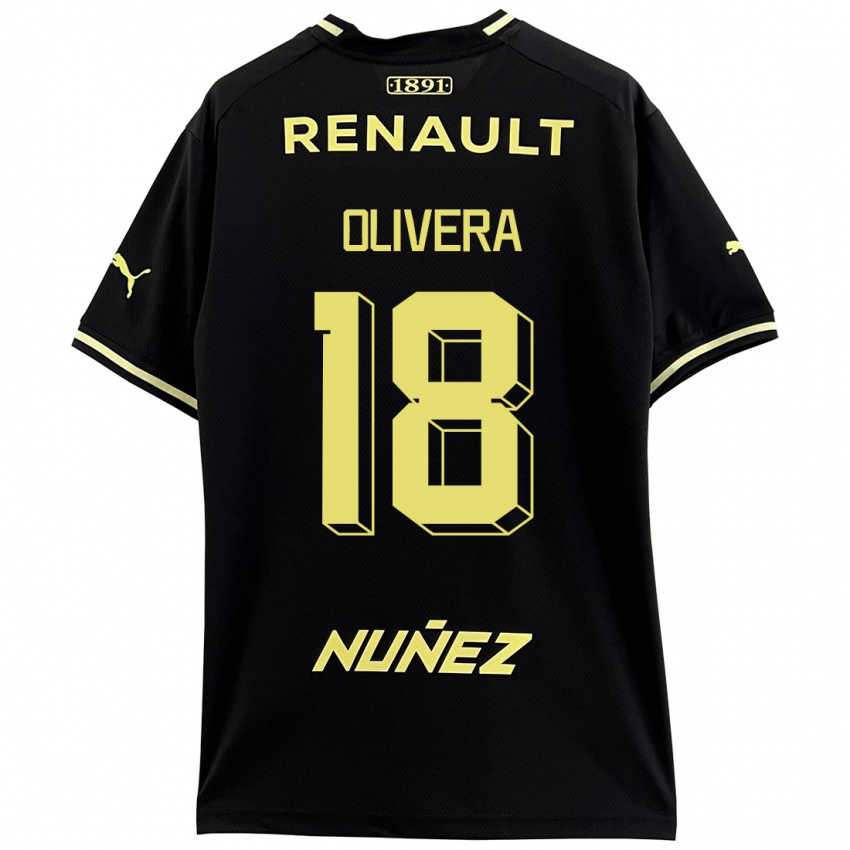 Hombre Camiseta Maximiliano Olivera #18 Negro 2ª Equipación 2023/24 La Camisa