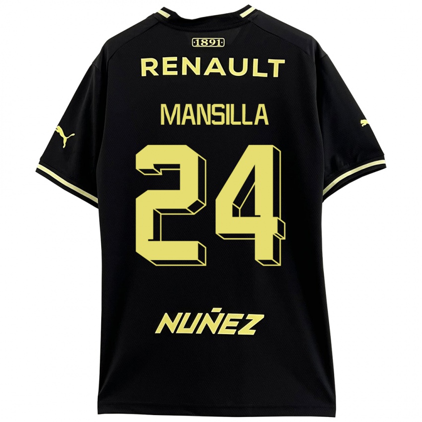 Hombre Camiseta Brian Mansilla #24 Negro 2ª Equipación 2023/24 La Camisa