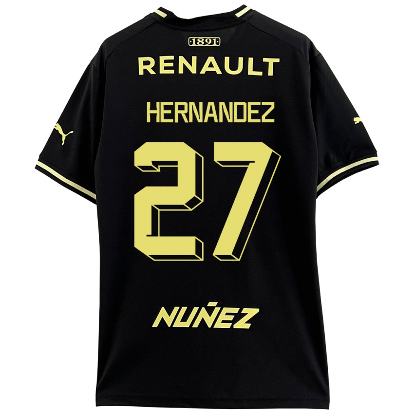 Hombre Camiseta Lucas Hernández #27 Negro 2ª Equipación 2023/24 La Camisa