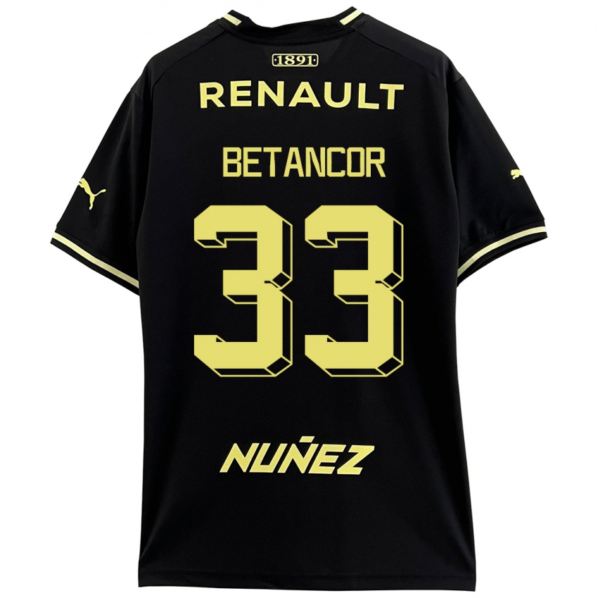 Hombre Camiseta Bruno Betancor #33 Negro 2ª Equipación 2023/24 La Camisa