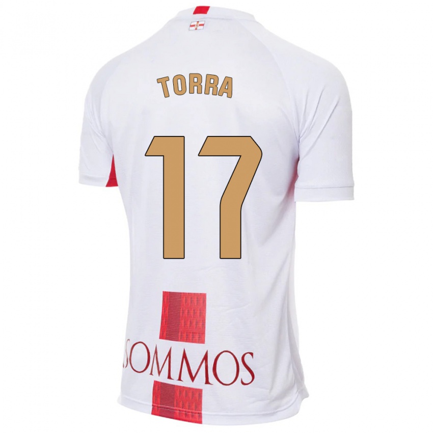Hombre Camiseta Marc Torra #17 Blanco 2ª Equipación 2023/24 La Camisa