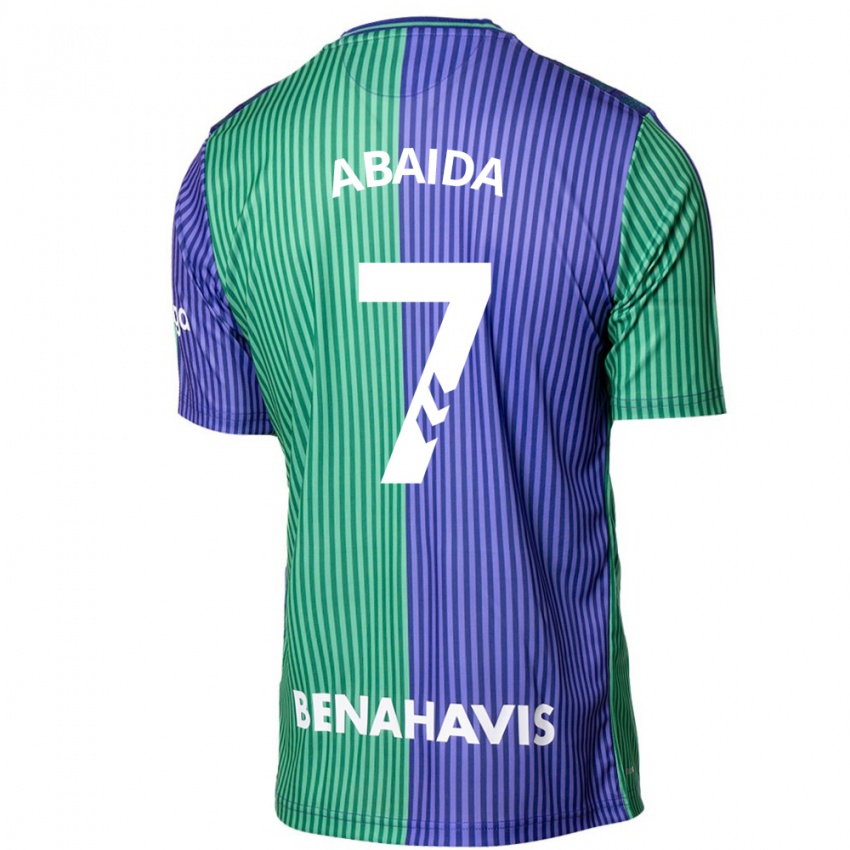Hombre Camiseta Haitam Abaida #7 Verde Azul 2ª Equipación 2023/24 La Camisa