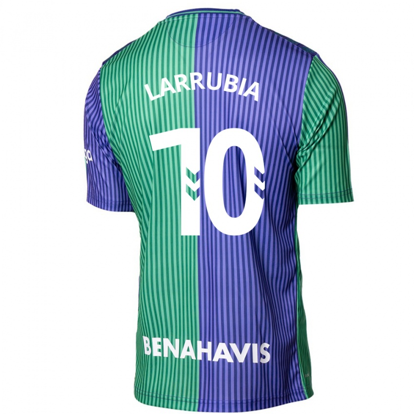 Hombre Camiseta David Larrubia #10 Verde Azul 2ª Equipación 2023/24 La Camisa
