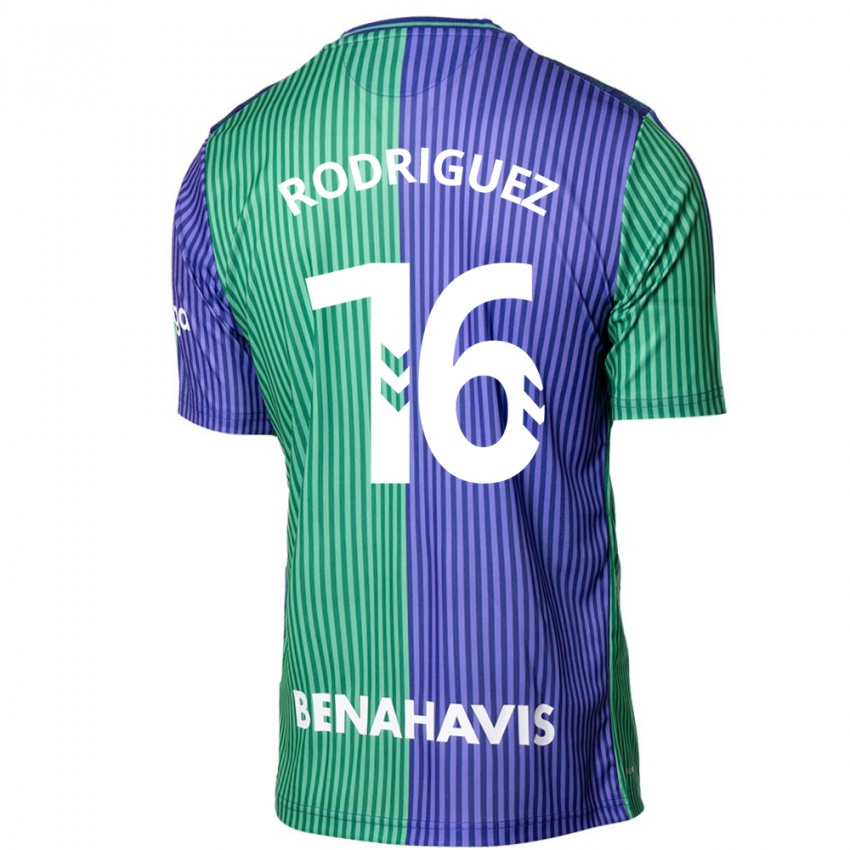 Hombre Camiseta Genaro Rodríguez #16 Verde Azul 2ª Equipación 2023/24 La Camisa