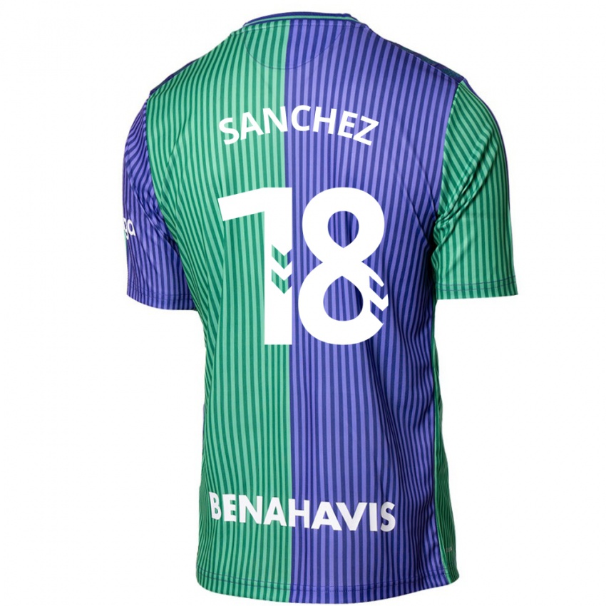 Hombre Camiseta Dani Sánchez #18 Verde Azul 2ª Equipación 2023/24 La Camisa